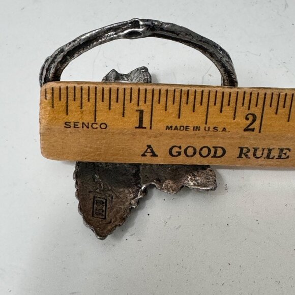 Vintage 95% Genuine Pewter Grape Vine Napkin Rings Set Of 2 Holiday Home Decor - Picture 9 of 12